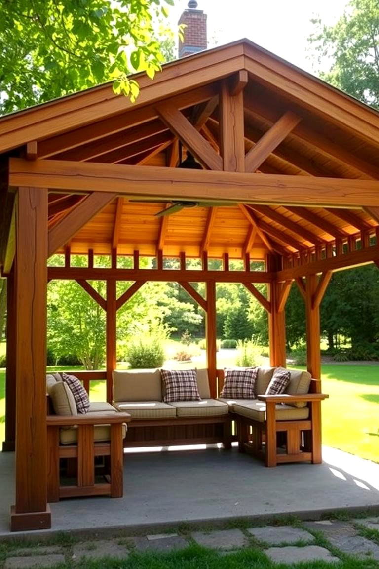 Classic Wooden Gazebo - 24 Backyard Gazebo Ideas