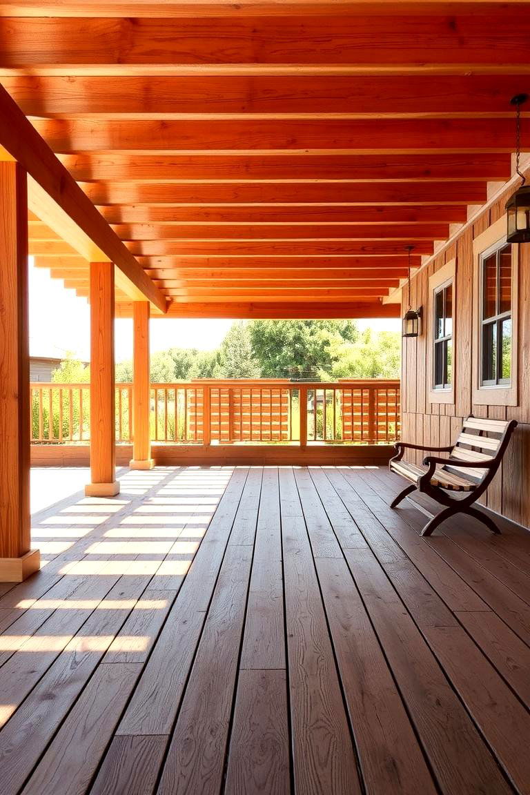 Classic Wooden Plank Flooring - 24 Pergola Flooring Ideas