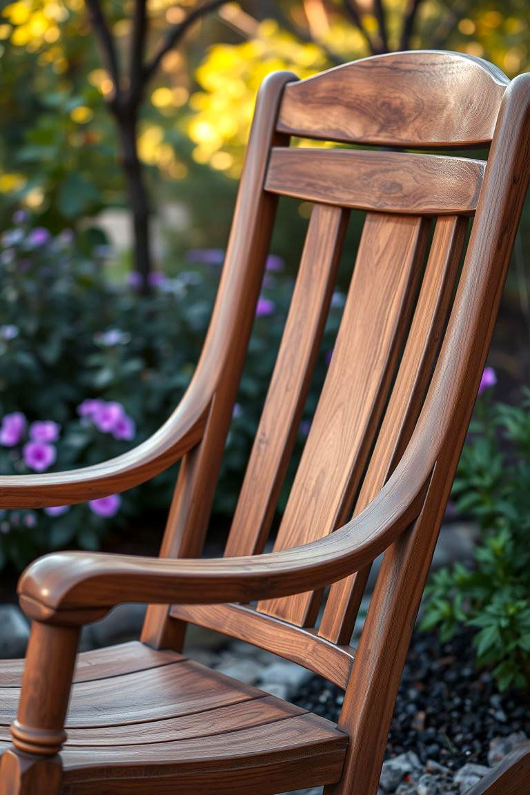 Classic Wooden Rocking Chair - 24 Outdoor Seating Ideas