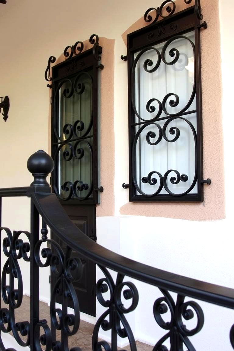 Classic Wrought Iron Details - 24 front yard spanish style landscaping ideas
