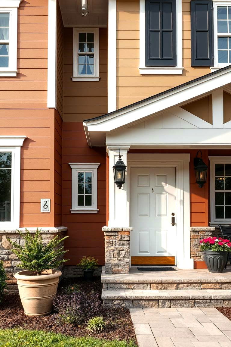Classic and Contemporary Blend Siding - 24 Two-tone Siding Designs