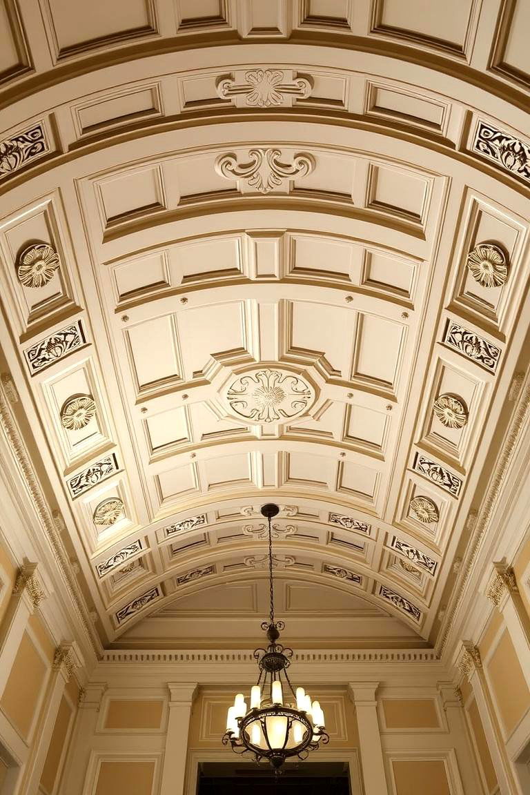 Classical Revival with Sculpted Cornices - 24 Cathedral Ceiling Ideas