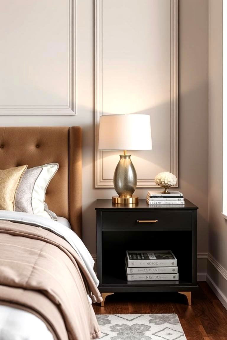 Classy Bedside Tables - 24 Glam Bedroom Ideas