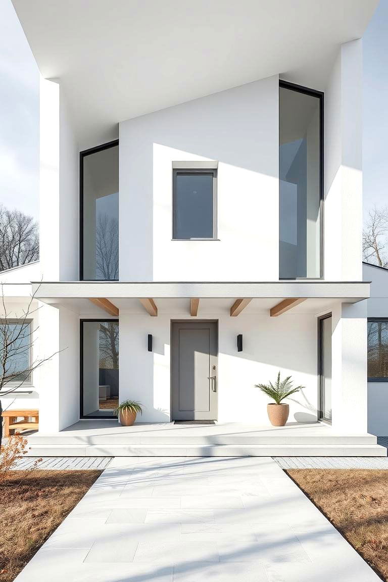 Clean Lines and Geometric Shapes - 24 Scandinavian House Exterior Ideas