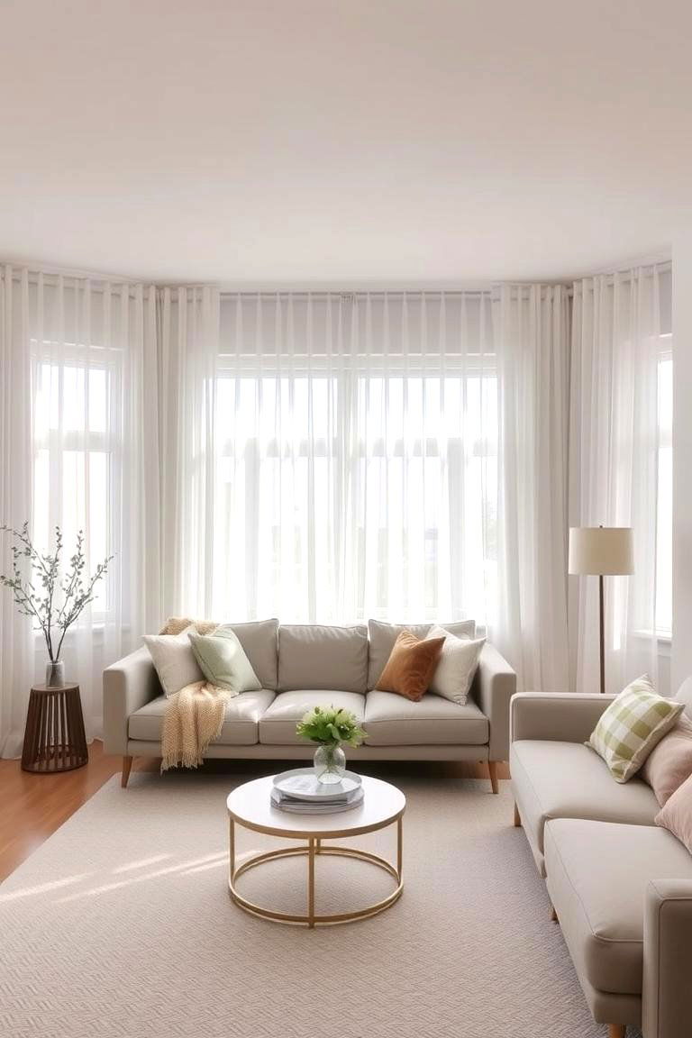 Clean Simple Window Treatments - 24 Minimalist Living Room Ideas