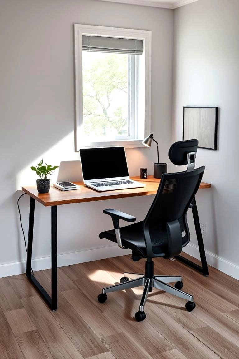 Clean and Minimalist Man Cave Office - 24 Man Cave Office Ideas