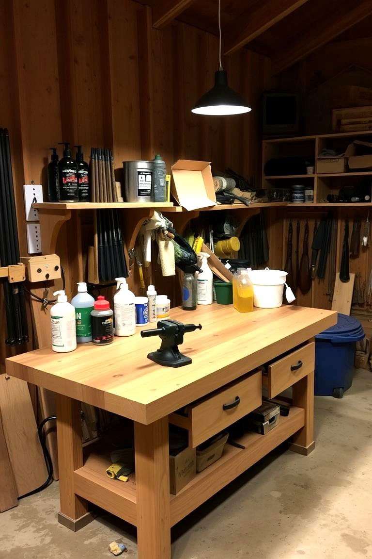 Cleaning and Maintenance Station - 24 Hunting Room Ideas