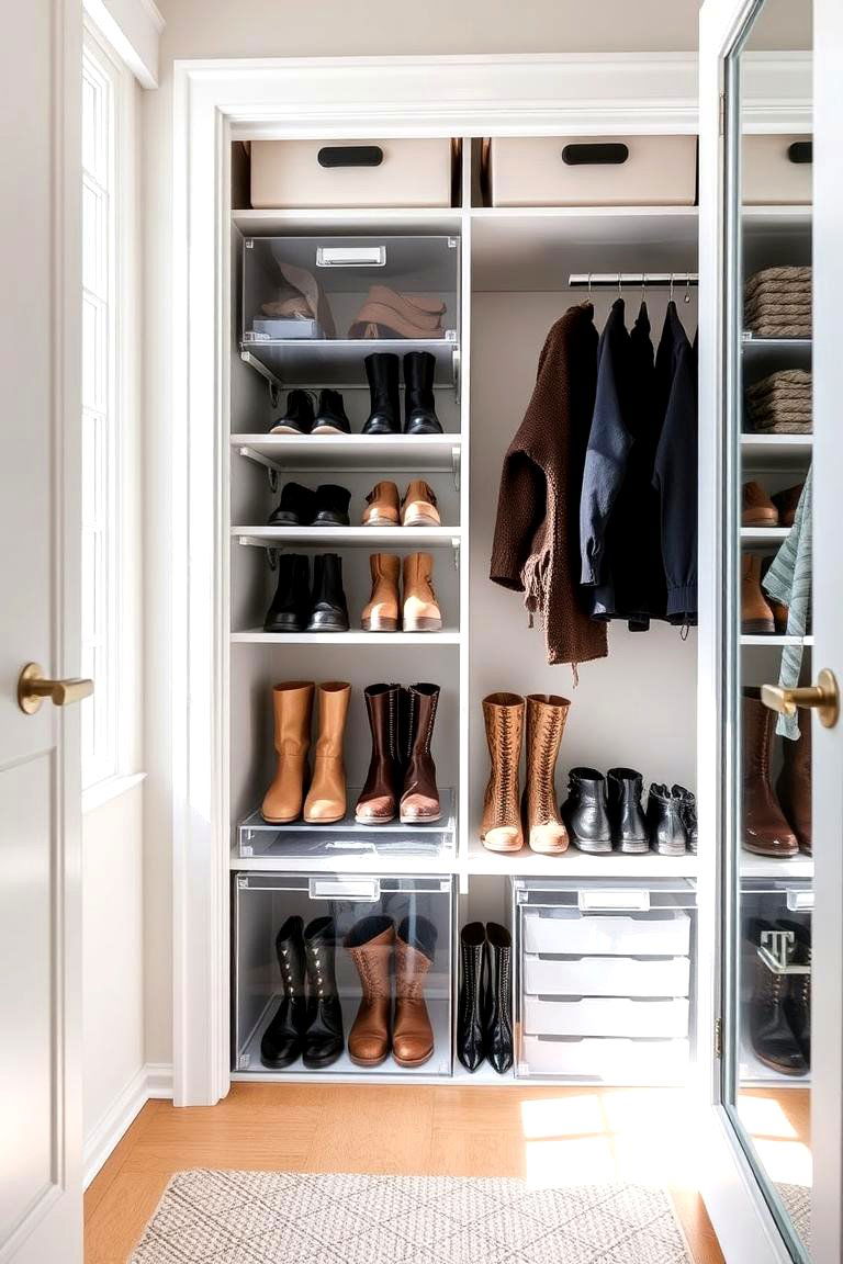 Clear Boot Storage Boxes - 24 Boot Storage Ideas