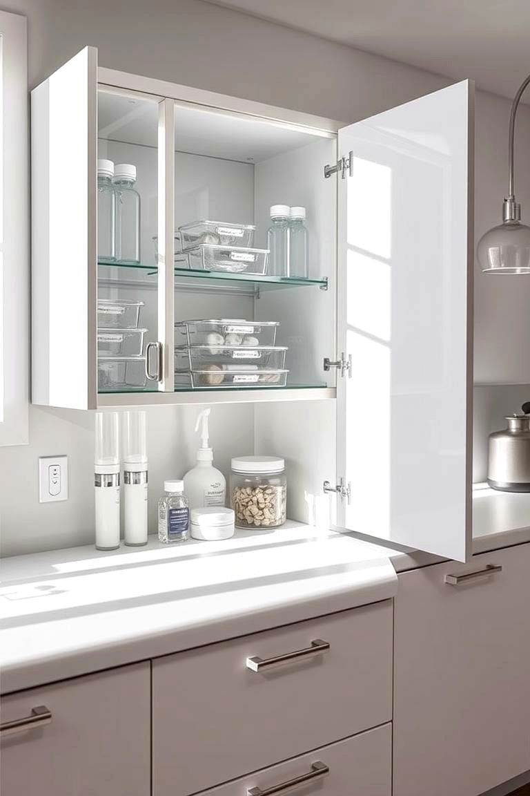 Clear Countertop Medicine Cabinet - 24 Medicine Storage Ideas