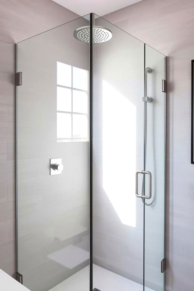 Clear Glass Accessories - 24 Minimalist Bathroom Ideas