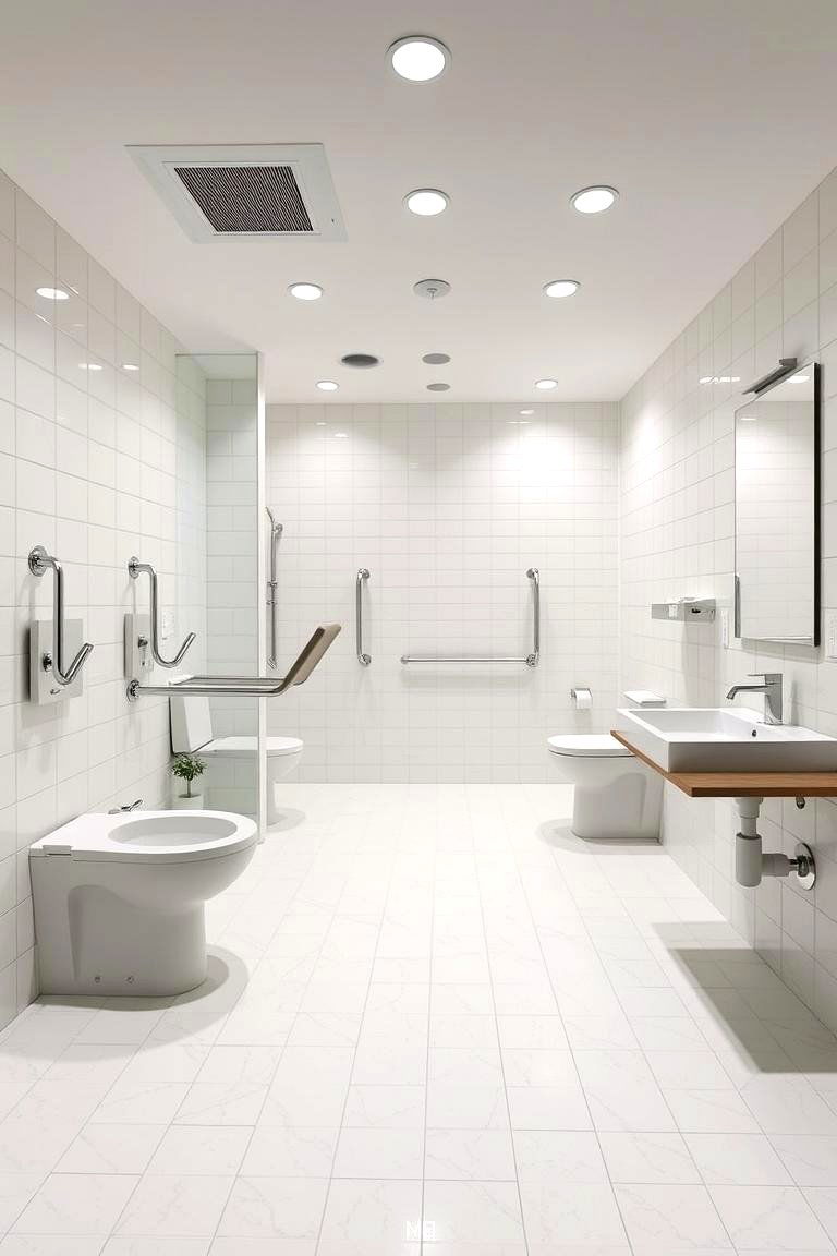Clear Open Floor Plans for Easy Navigation - 24 Handicap Bathroom Ideas