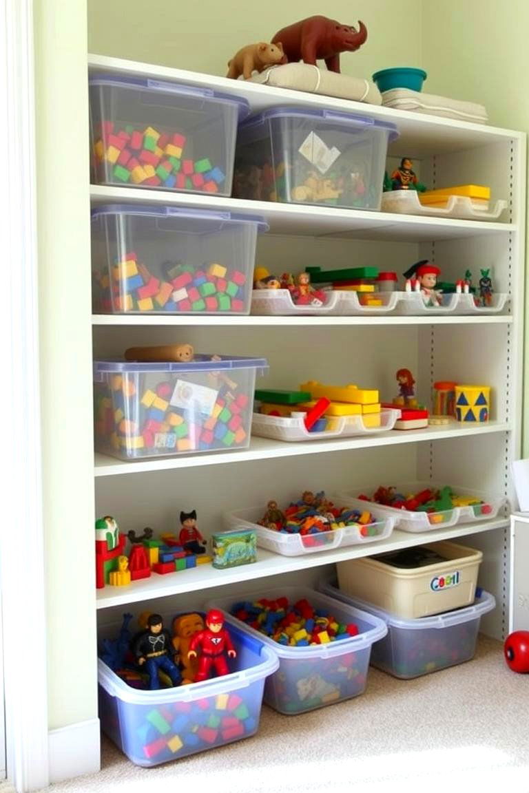 Clear Storage Bins - 24 Toy Storage Ideas