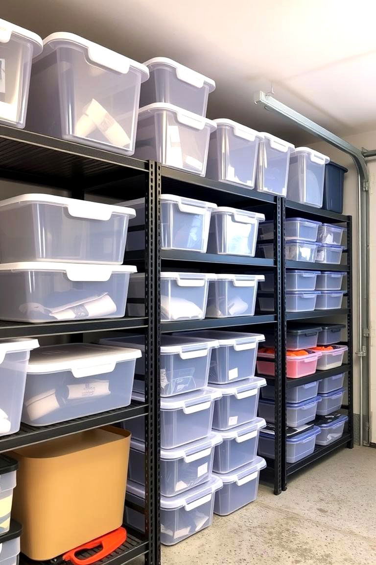 Clear Storage Containers - 24 Garage Storage Ideas