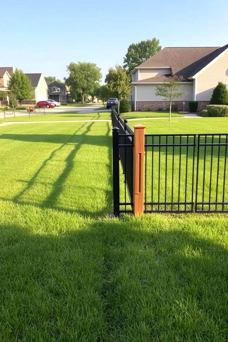 Clearly Defining Property Lines for Peace of Mind - 24 Metal and Wood Fence