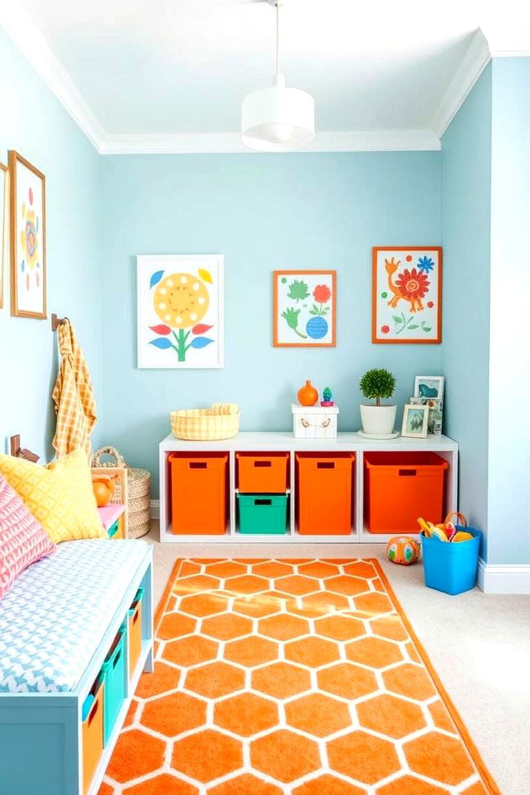 Clementine Orange Childrens Room Decor - 24 Orange Room Ideas