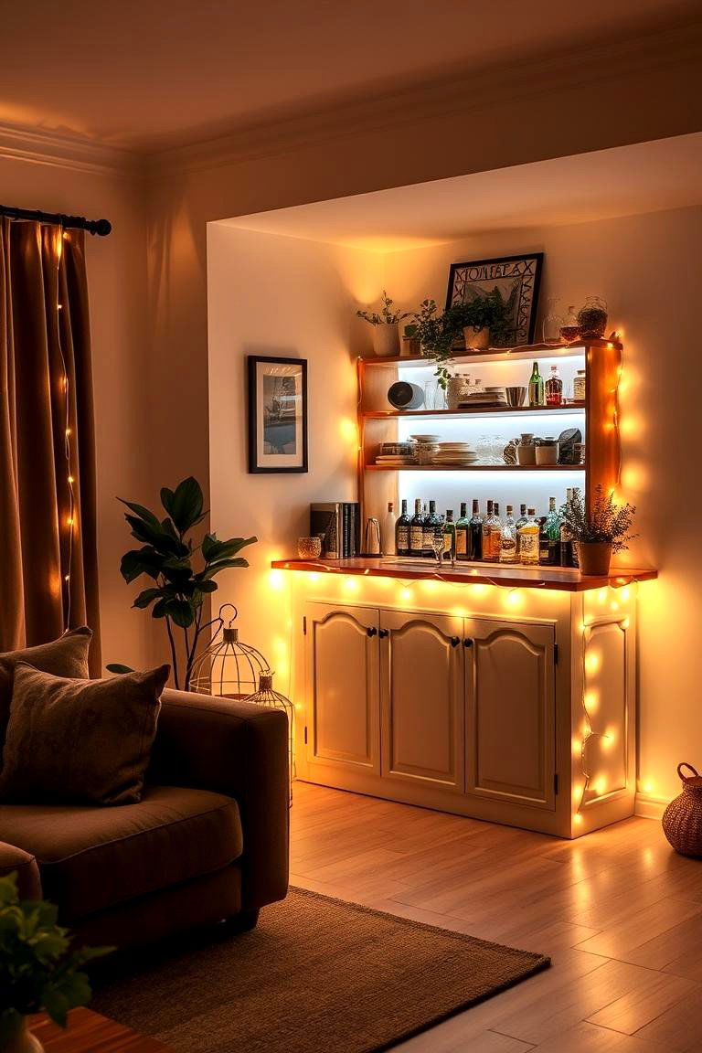 Clever Lighting Choices - 24 Home Bar Ideas On A Budget