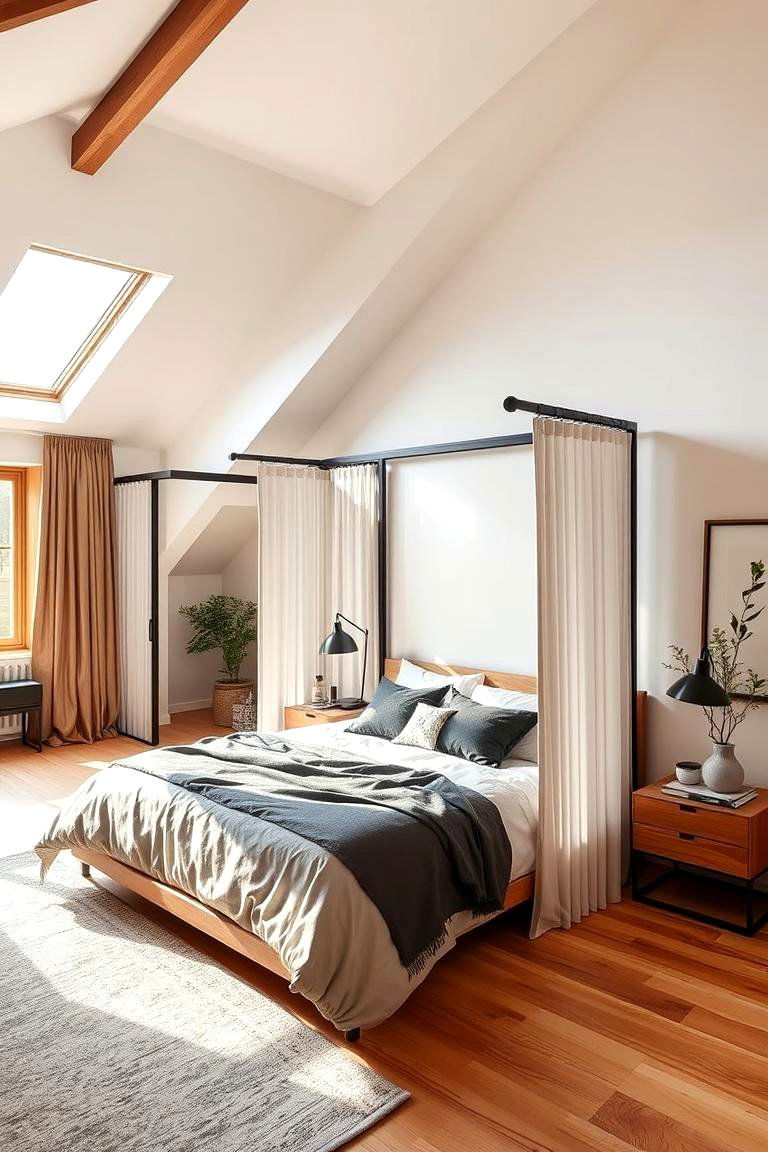 Clever Partitioning - 24 Loft Bedroom Ideas