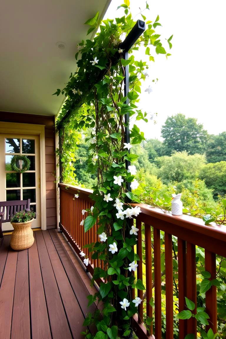 Climbing Ivy Delight - 24 Deck Decorating Ideas With Plant