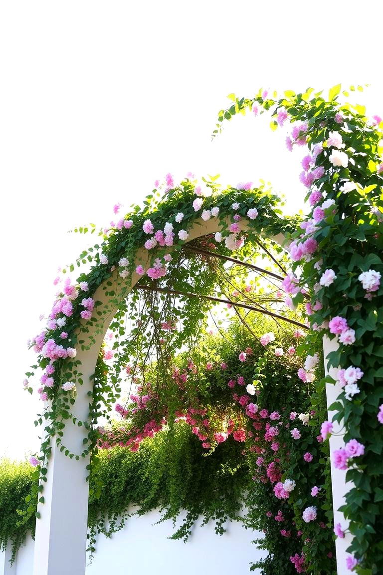 Climbing Plant Arched Divider - 24 Garden Divider Ideas