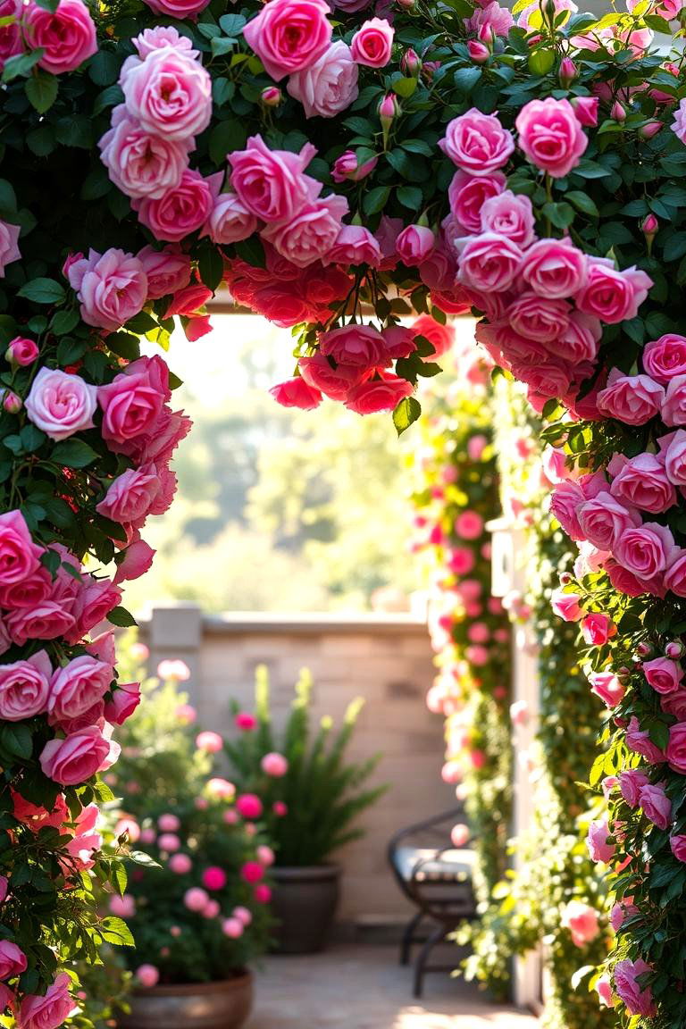 Climbing Rose Arch - 24 Garden Shade Ideas
