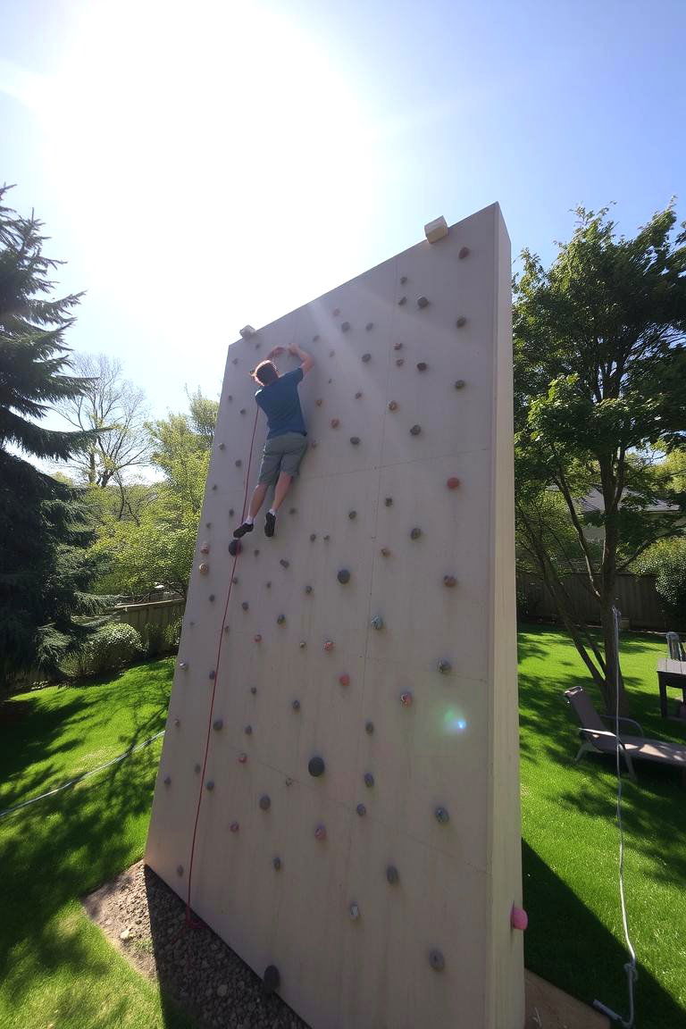 Climbing Wall - 24 Backyard Playground Ideas