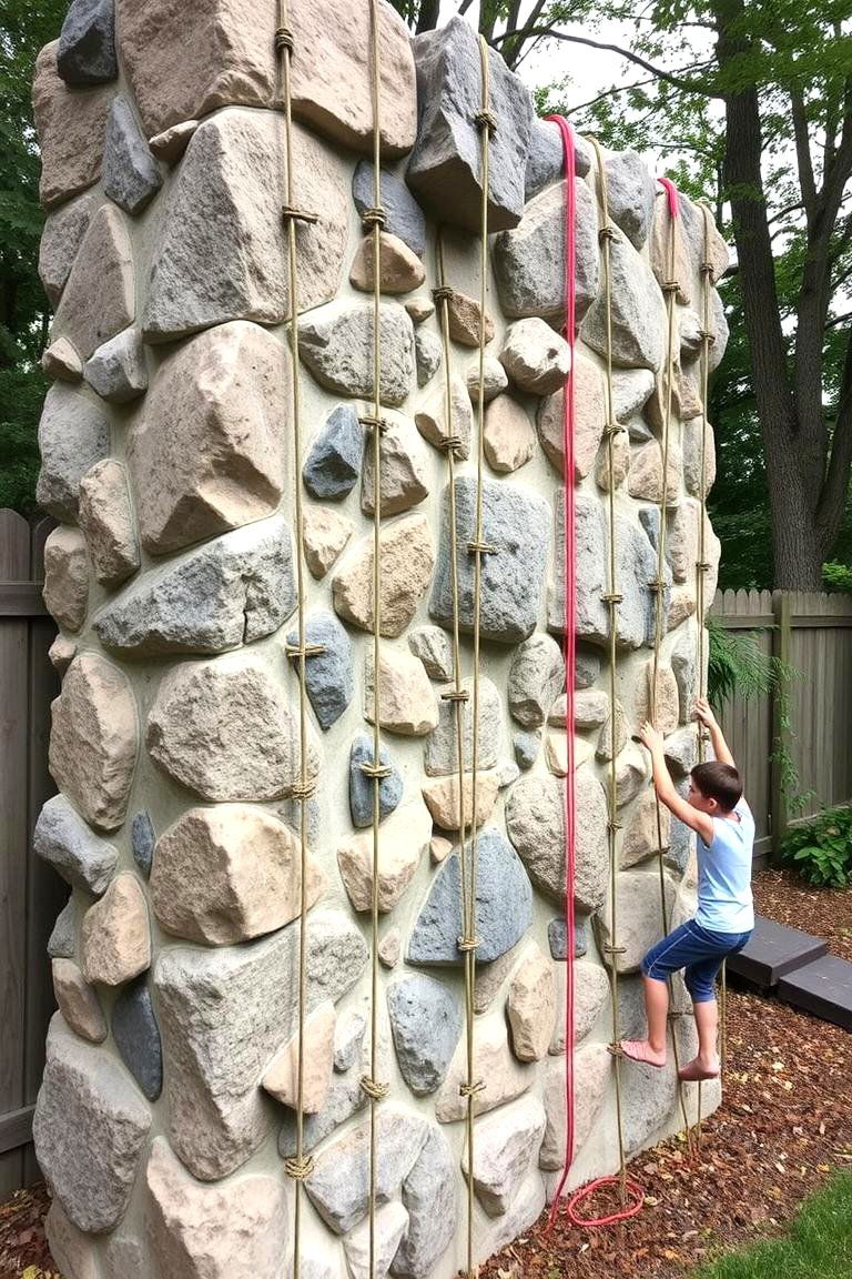 Climbing Wall - 24 Outdoor Living Space Ideas