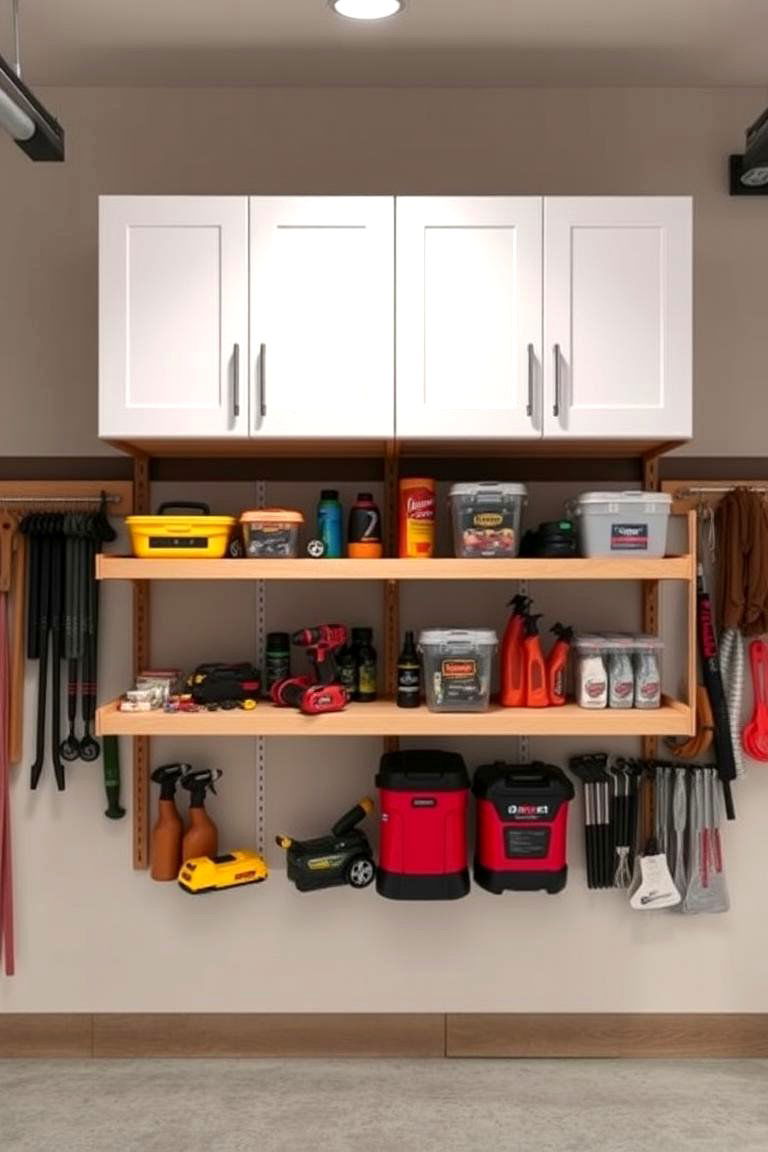 Closed Cabinet Shelving for a Clean Look - 24 Garage Shelving Ideas