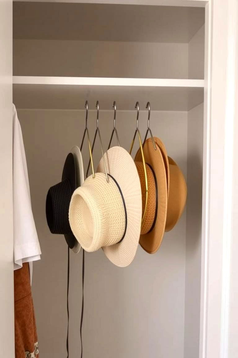Closet Rod Hat Hangers - 24 Hat Rack Ideas