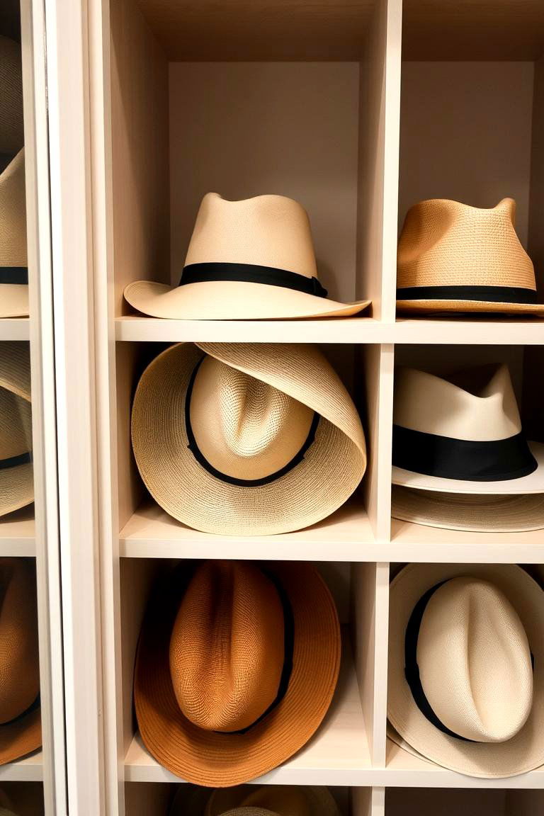 Closet Shelves with Dividers - 24 Hat Storage Ideas