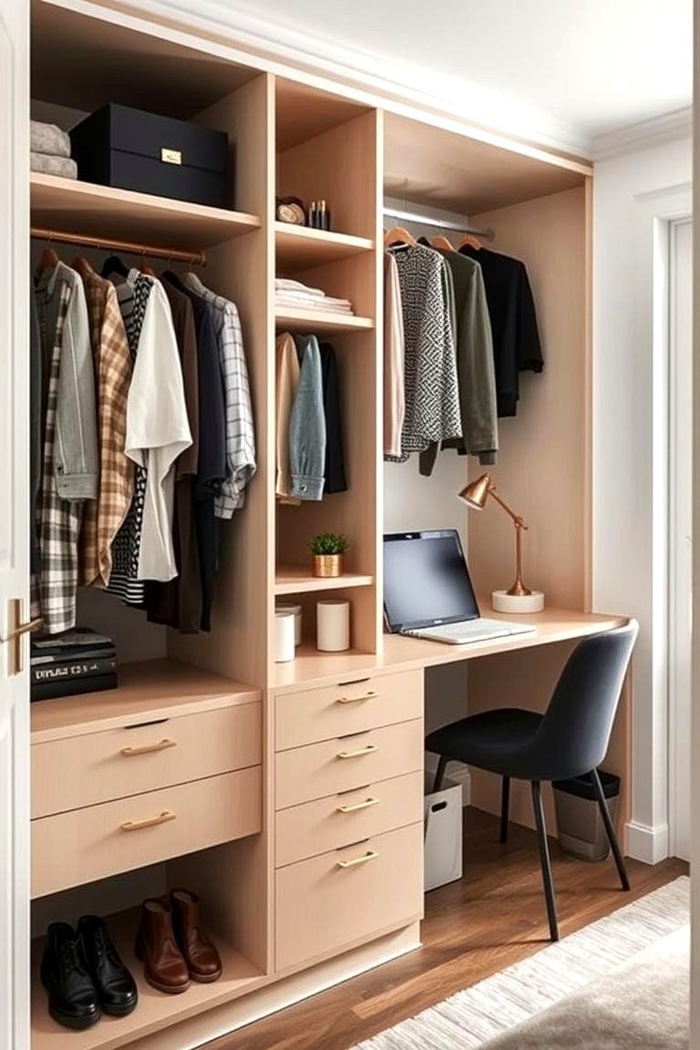 Closet with Built in Desk - 24 Closet Ideas