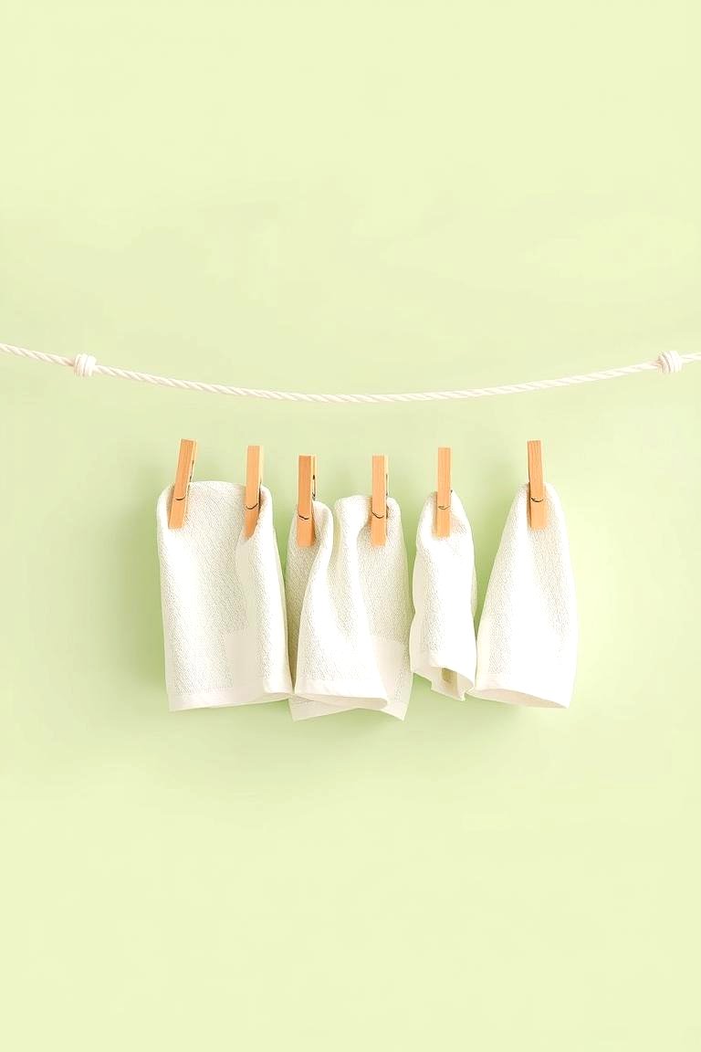 Clothesline Style Display Creative Flair - 24 Towel Display Ideas