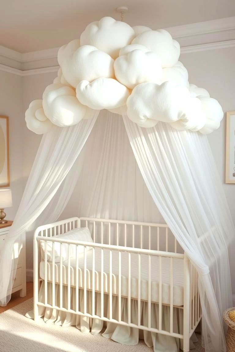 Cloud Bed Canopy Retreat - 24 Cloud Themed Nursery Ideas