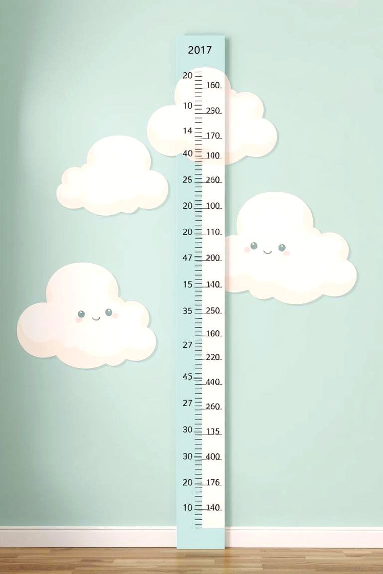 Cloud Growth Chart Wonders - 24 Cloud Themed Nursery Ideas