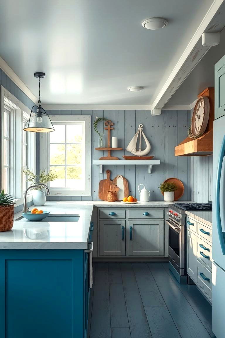 Coastal Blue Escape - 24 kitchens with blue countertops