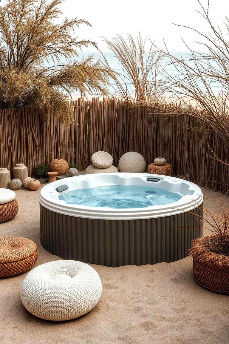 Coastal Breeze - 24 Hot Tub Decor Ideas