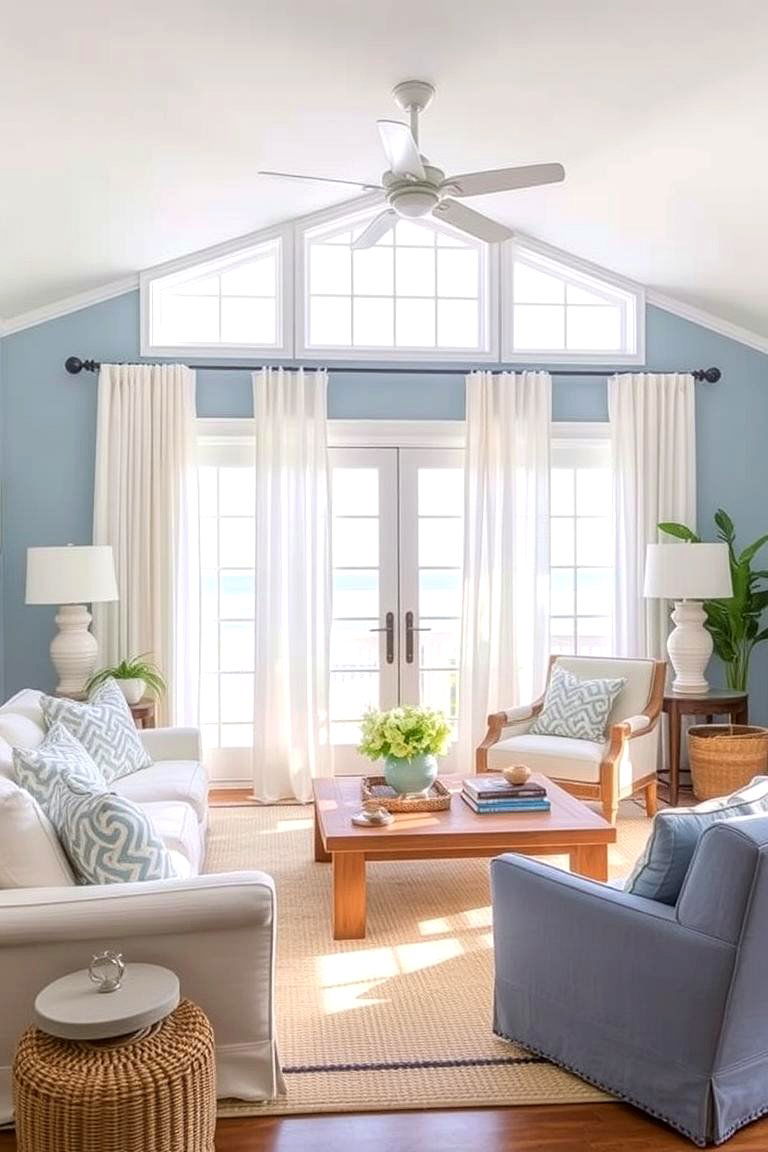 Coastal Breeze Ambiance - 24 Tropical Living Room Ideas