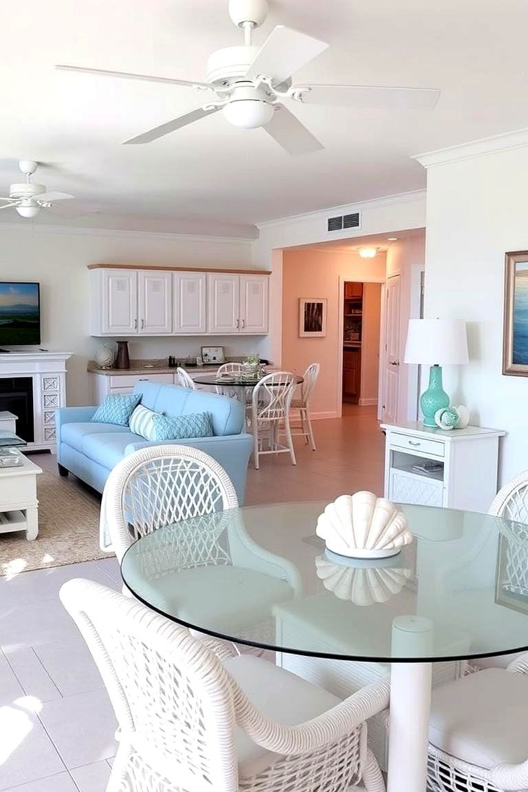 Coastal Breeze Influence - 24 Living Room Dining Room Combos