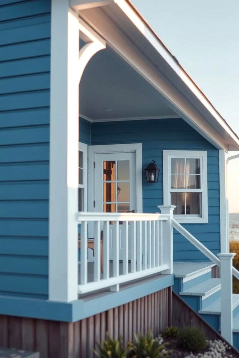 Coastal Breeze Inspiration - 24 Blue House Siding With White Trim