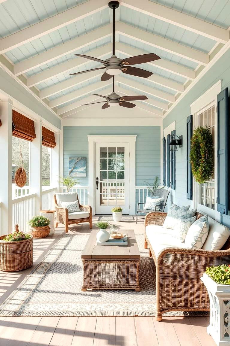 Coastal Breeze Inspired Space - 24 Three Season Porch Ideas