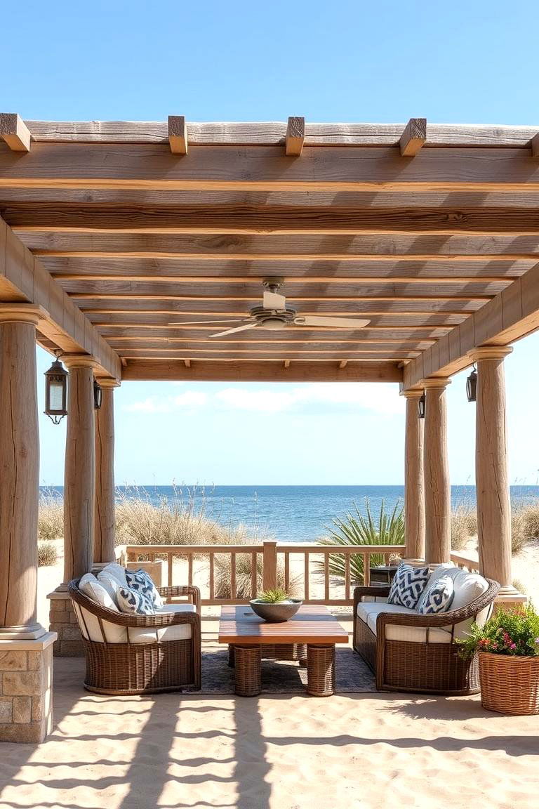 Coastal Breeze Pergola - 24 Small Patio Pergola Ideas