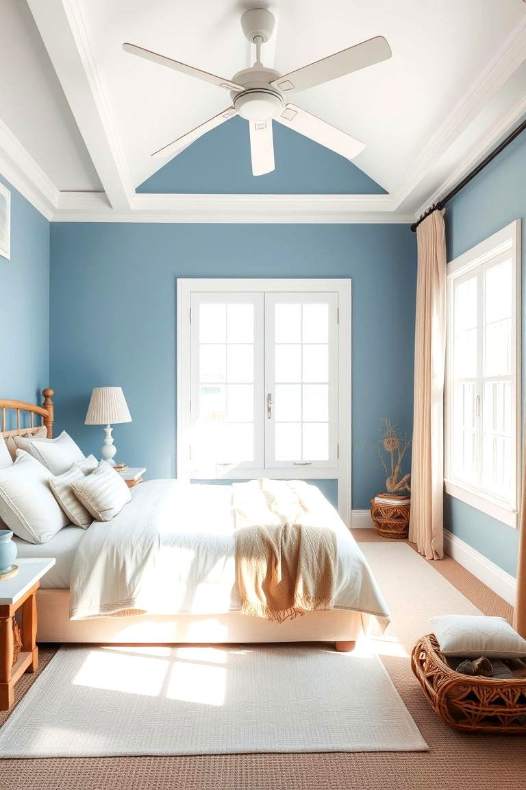 Coastal Breeze Retreat - 24 blue and beige bedroom ideas