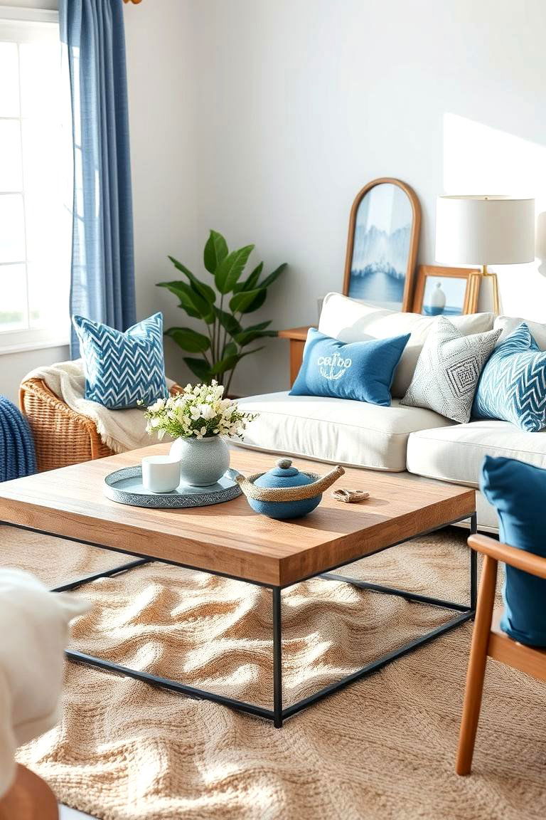 Coastal Calm - 24 Coffee Table Decor Ideas