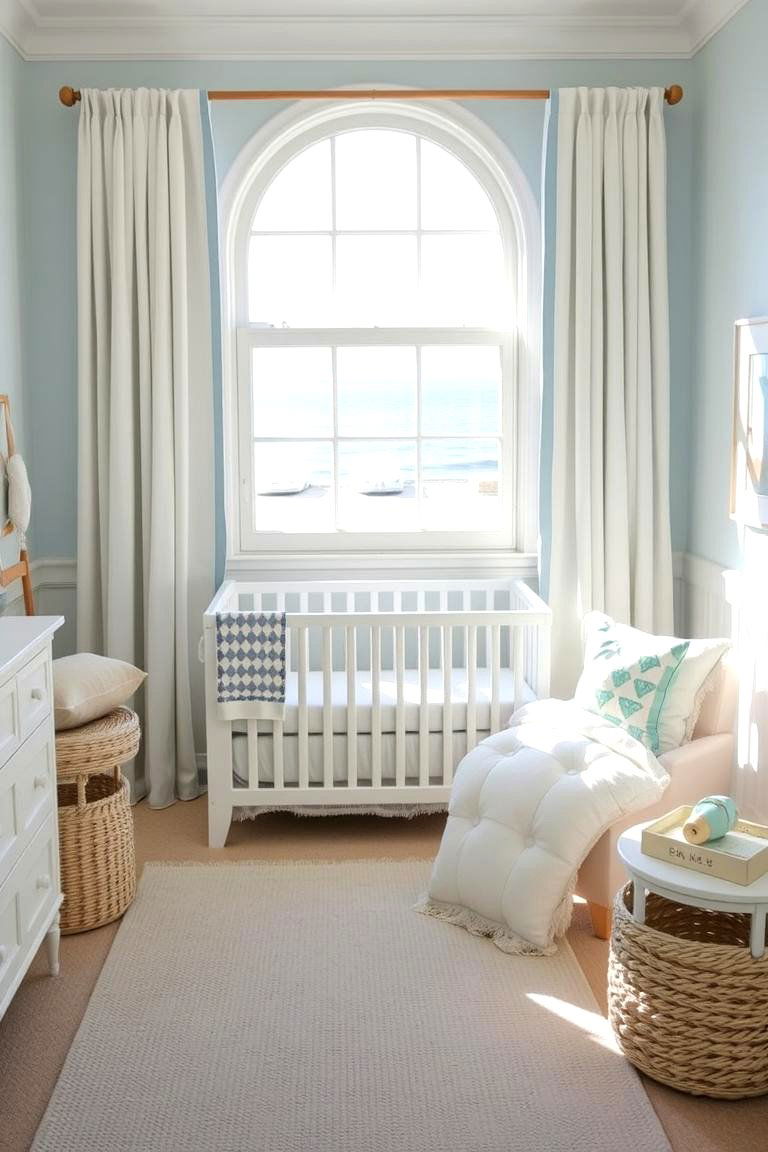 Coastal Calm Nursery - 24 Nature Themed Nursery Ideas