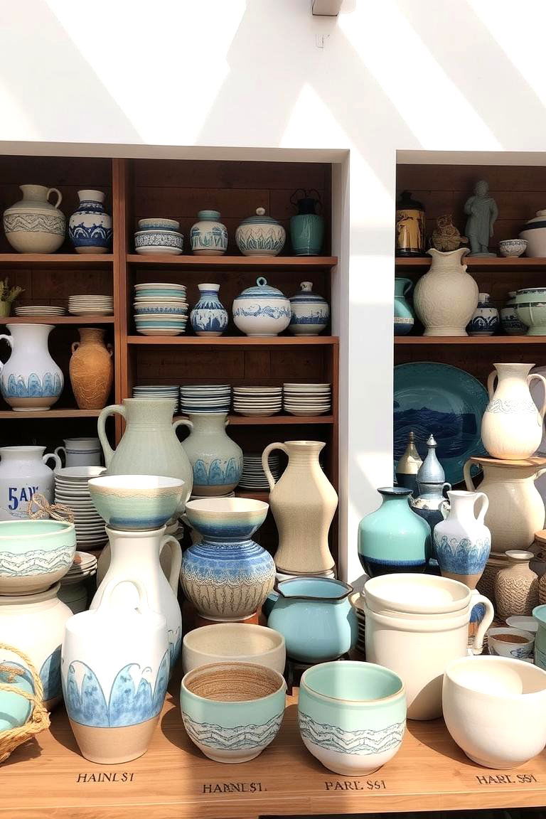 Coastal Ceramics and Pottery - 24 Coastal Decor Ideas