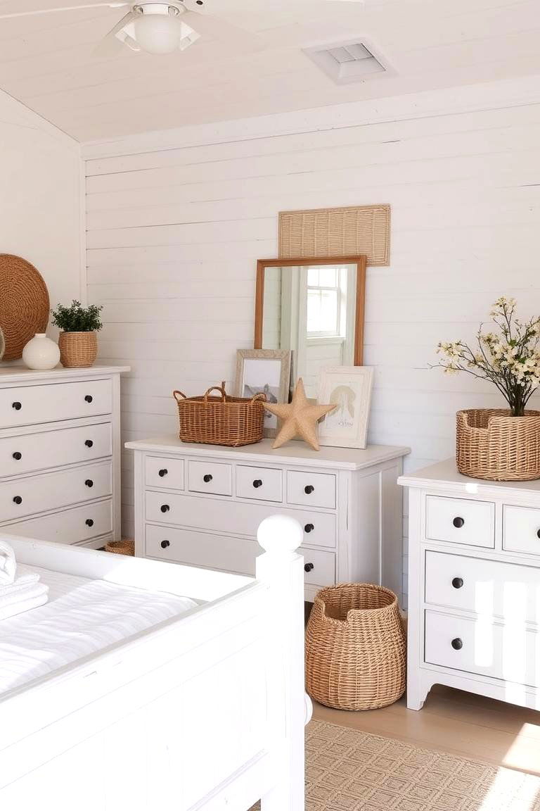 Coastal Charm with Whitewashed Wood - 24 Beach Themed Bedroom Ideas