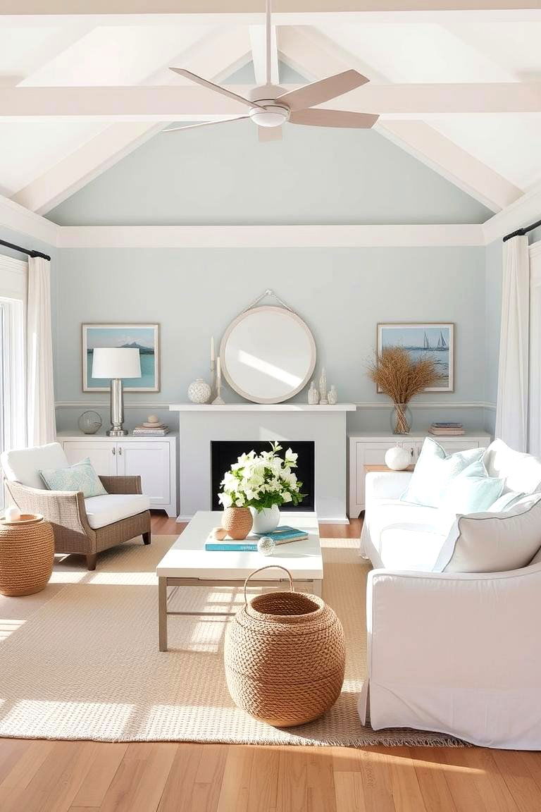 Coastal Chic Living Room - 24 Pottery Barn Living Room Ideas