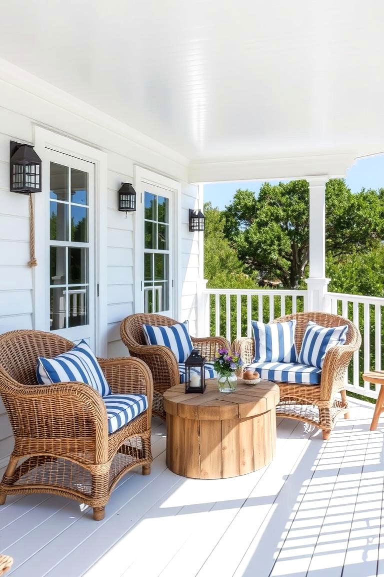 Coastal Chic White Deck - 24 White Deck Ideas
