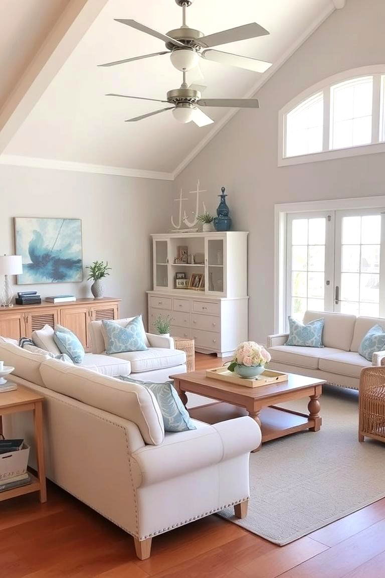 Coastal Chic - 24 Cream Couch Living Room Ideas