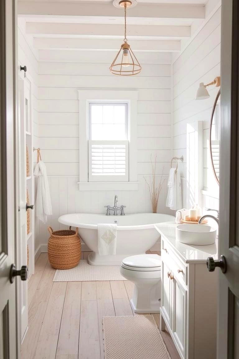Coastal Cottage Bathroom Vibes - 24 Cottage Bathroom Ideas