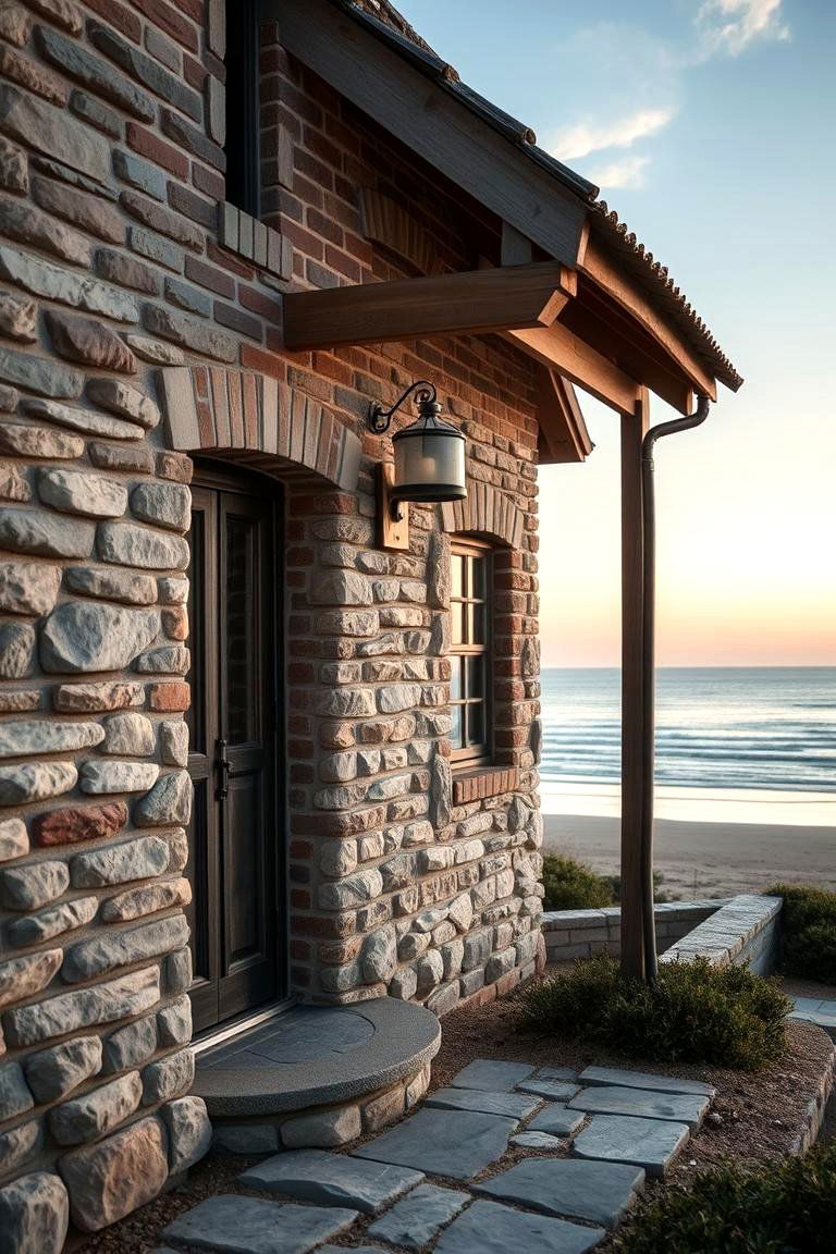 Coastal Cottage Retreat - 24 Brick Houses With Stone Accents